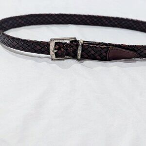 Vintage Liz Claiborne Brown Braided Leather Belt Sz 36 – 44" Long